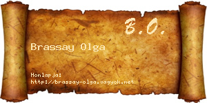 Brassay Olga névjegykártya